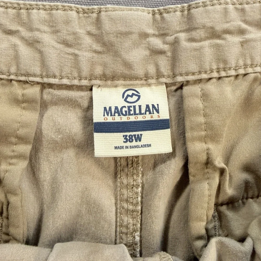 Magellan Outdoors Mens Shorts 38W Khaki Tan Casual Hiking Outdoor Chino